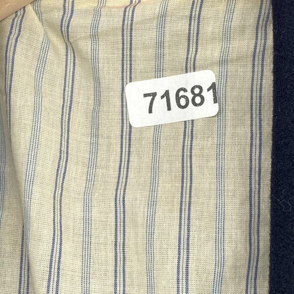 BYBLOS Blazer 6 Wool Double Breasted Pleated Back Jacket Blue Italy Vintage 80s - Picture 16 of 16